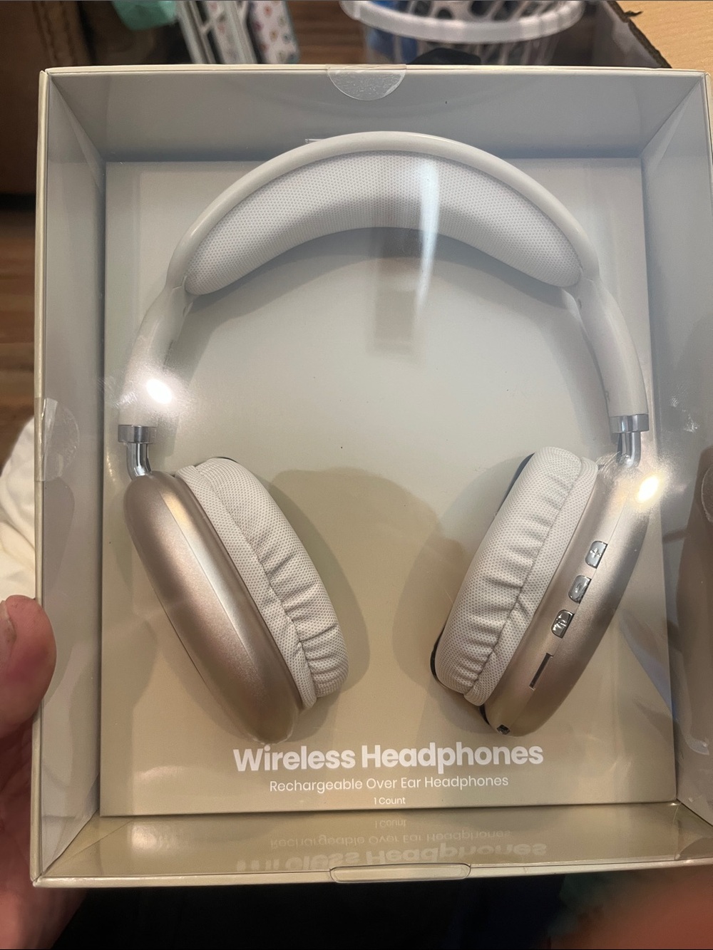 Wireless Over-Ear Headphones - White and Champagne